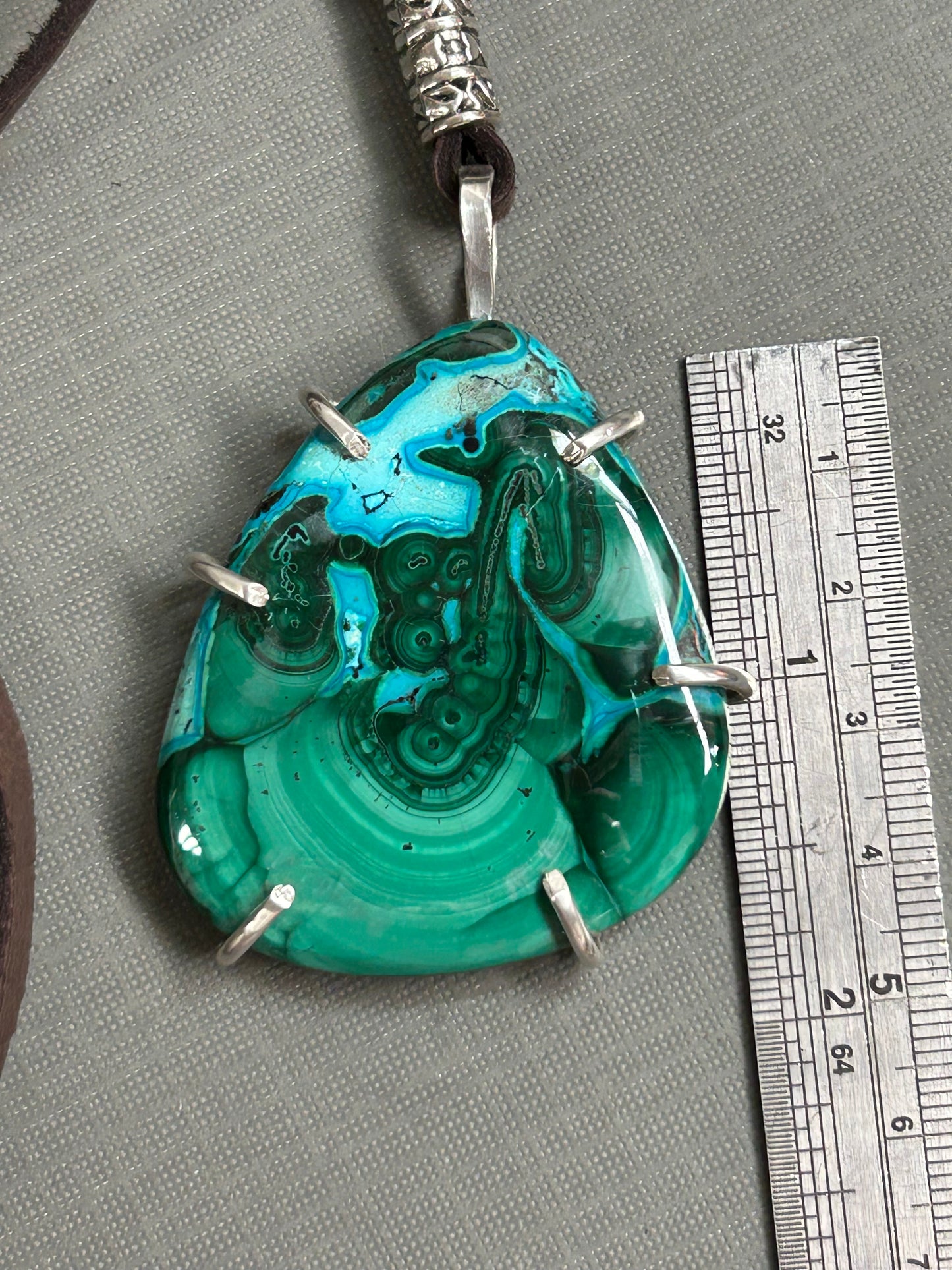 Chrysocolla necklace green and blue