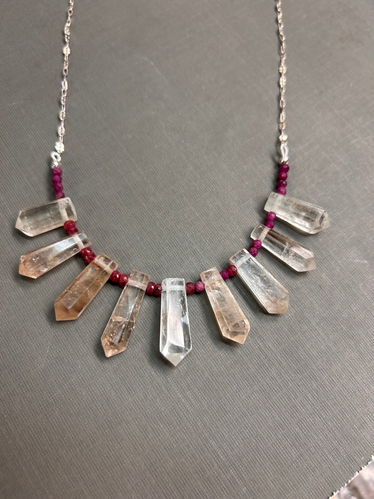 Topaz and Ruby necklace