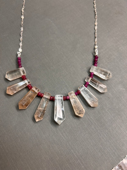 Topaz and Ruby necklace