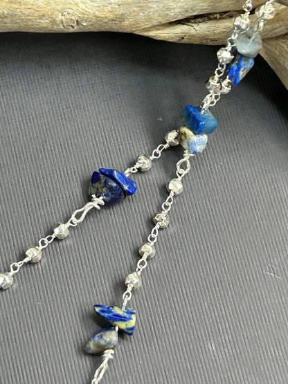 Lapis and Pyrite necklace.