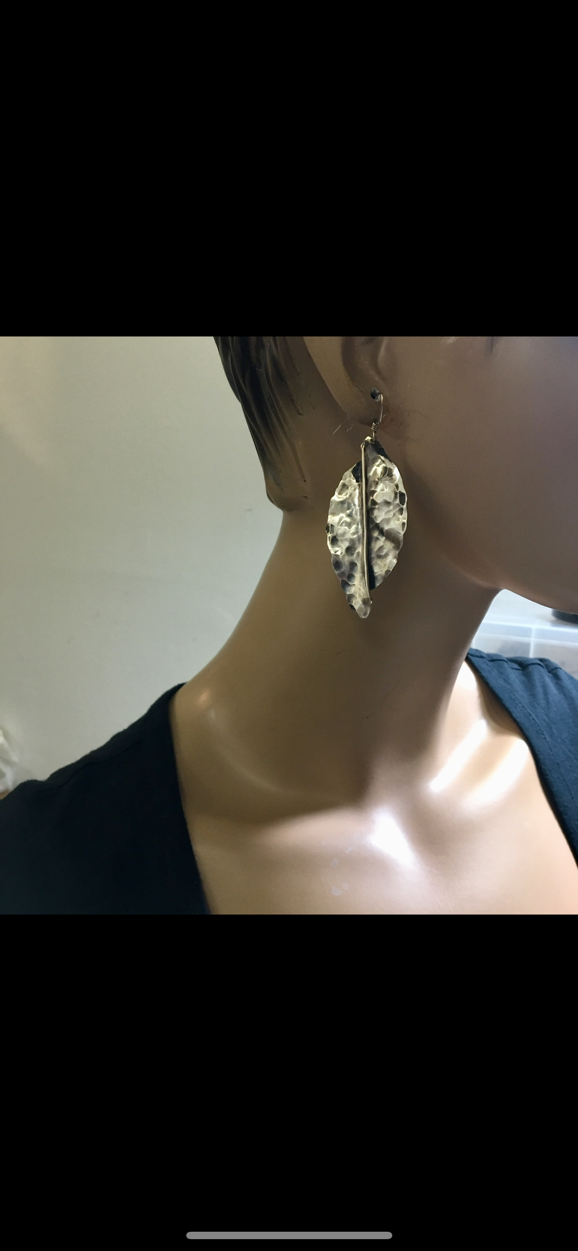 Leaves silver earrings