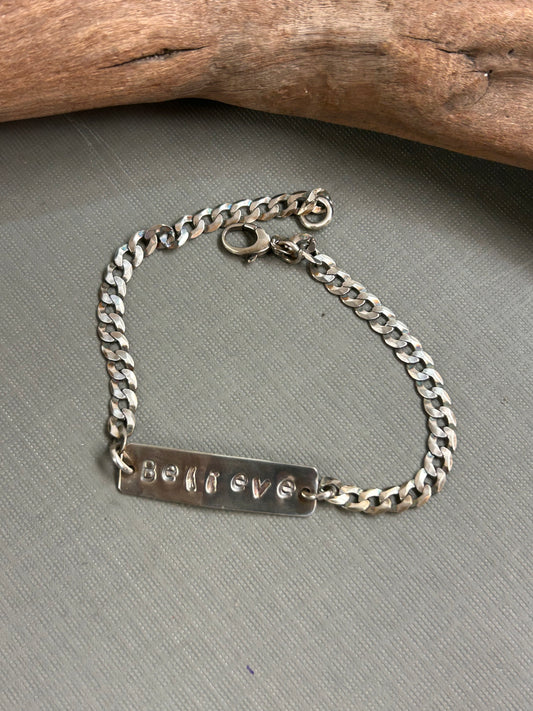 Believe bracelet- silver