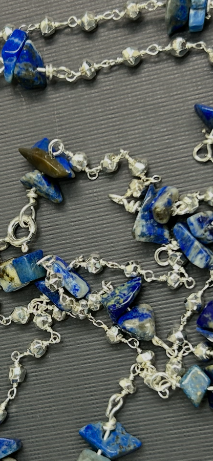 Lapis and Pyrite necklace.
