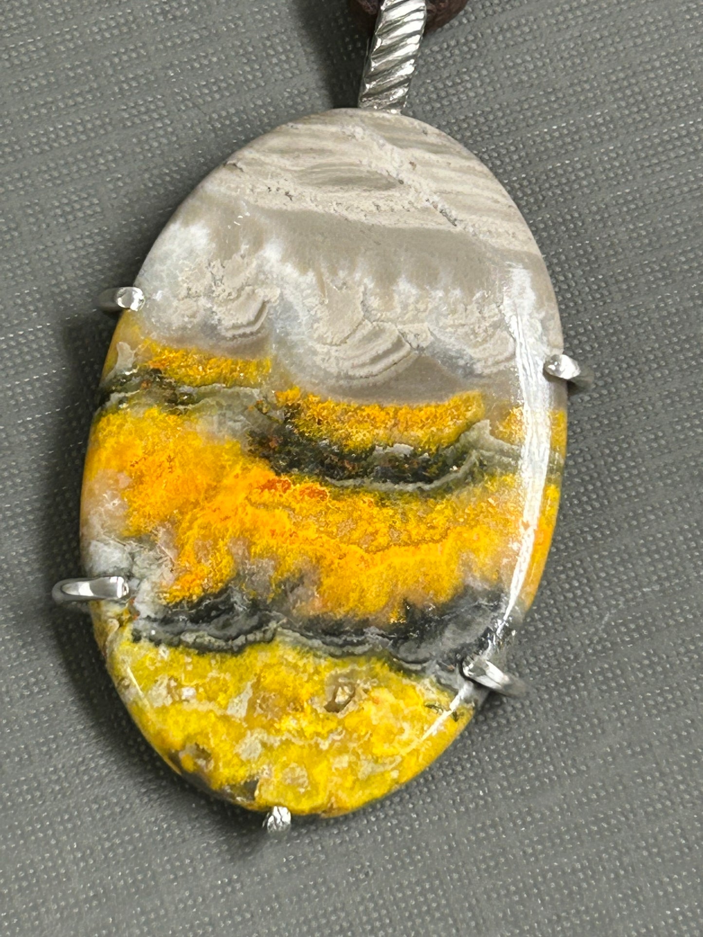Bumblebee yellow fields necklace