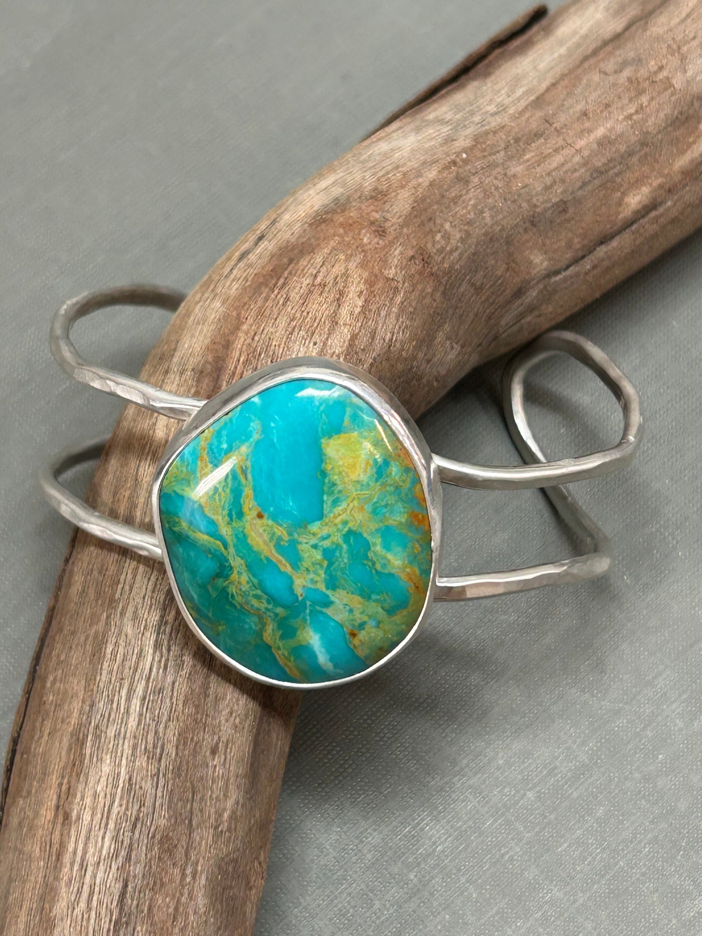 Turquoise cuff sterling silver-Bracelet