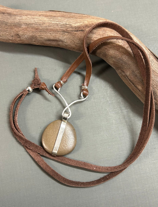 Beach stone necklace