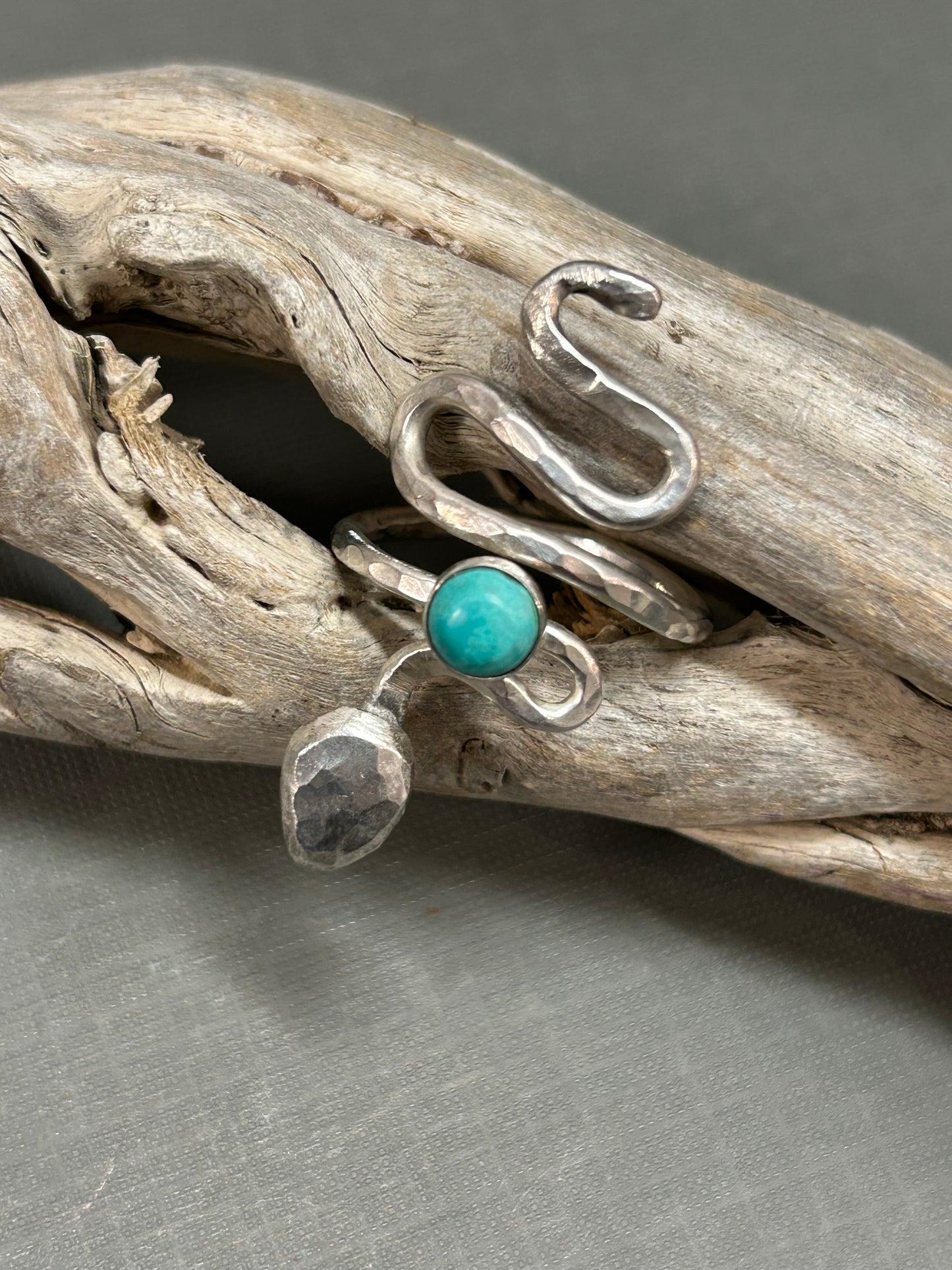 Snake ring silver and Turquoise  accent