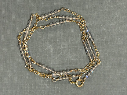 Labradorite gold bracelet/ necklace