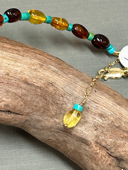Amber and Turquoise necklace