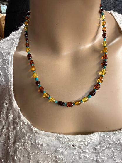 Amber and Turquoise necklace