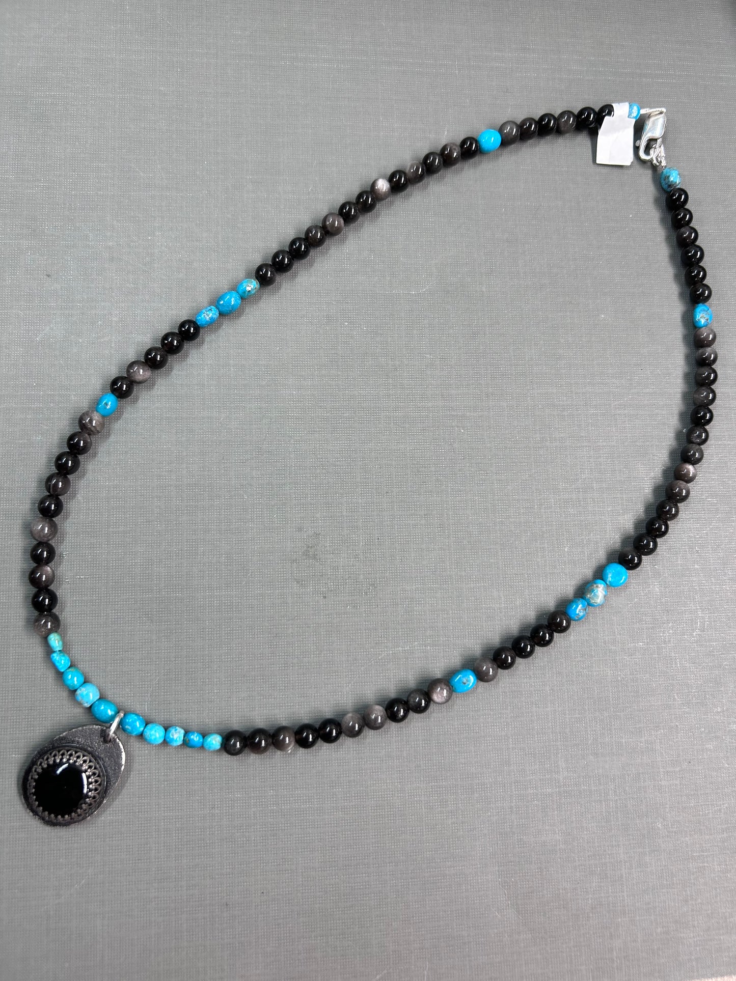 Black Onyx and turquoise necklace