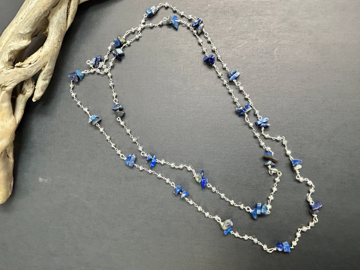 Lapis and Pyrite necklace.