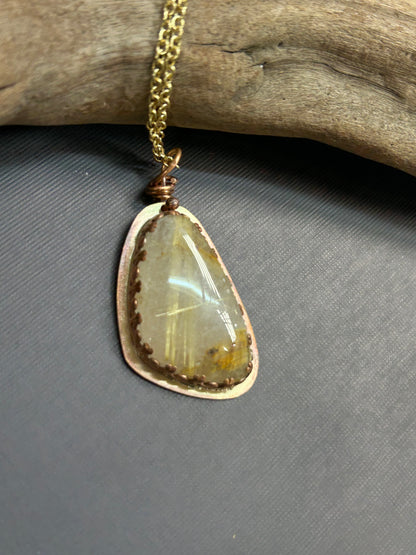 Quartz Rutil necklace-yellow