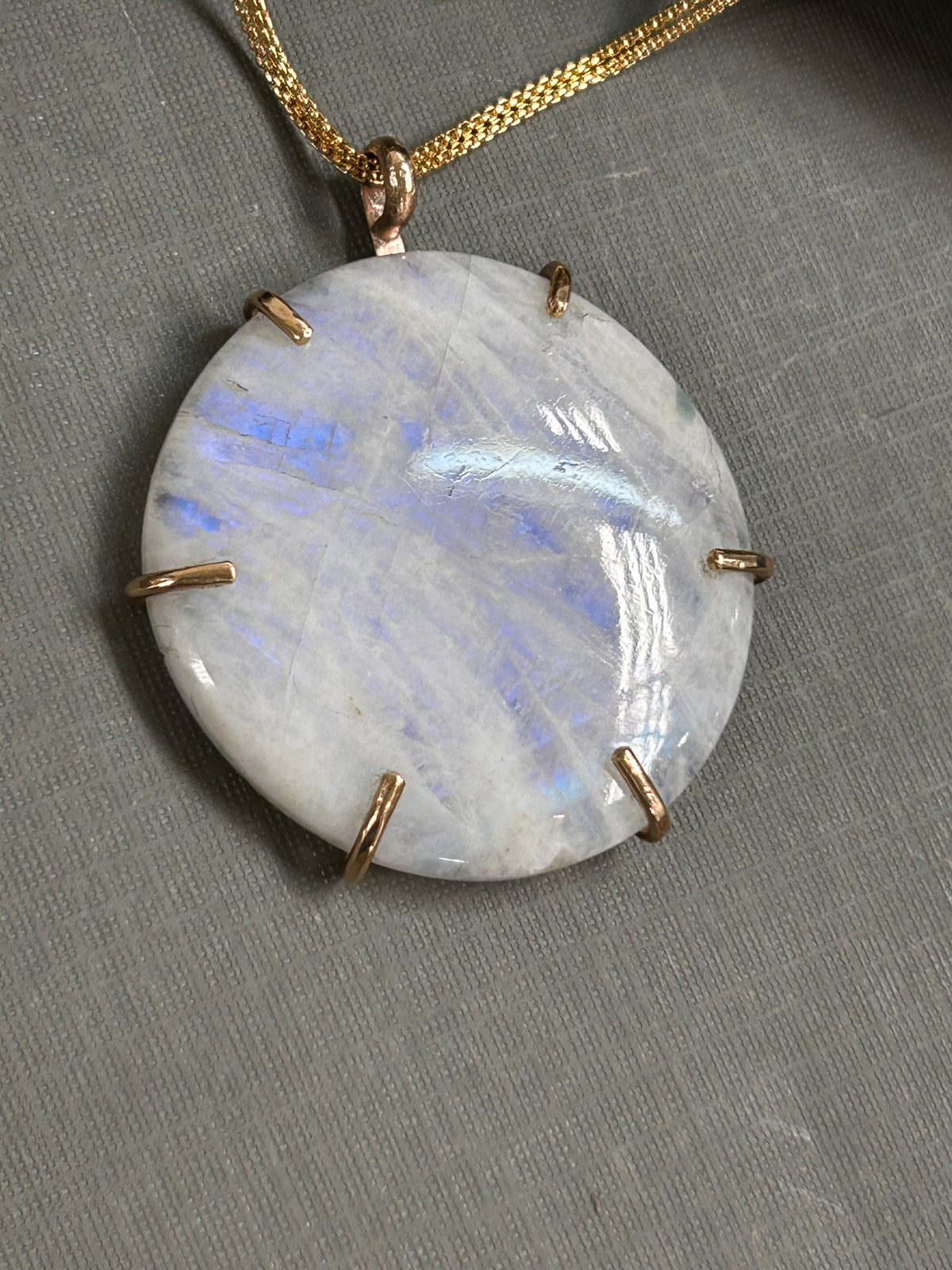 Huge Moonstone Gold necklace