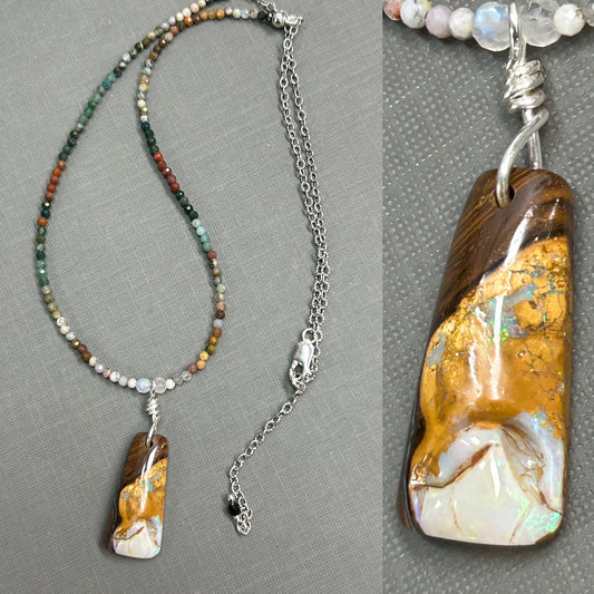 Boulder Opal necklace