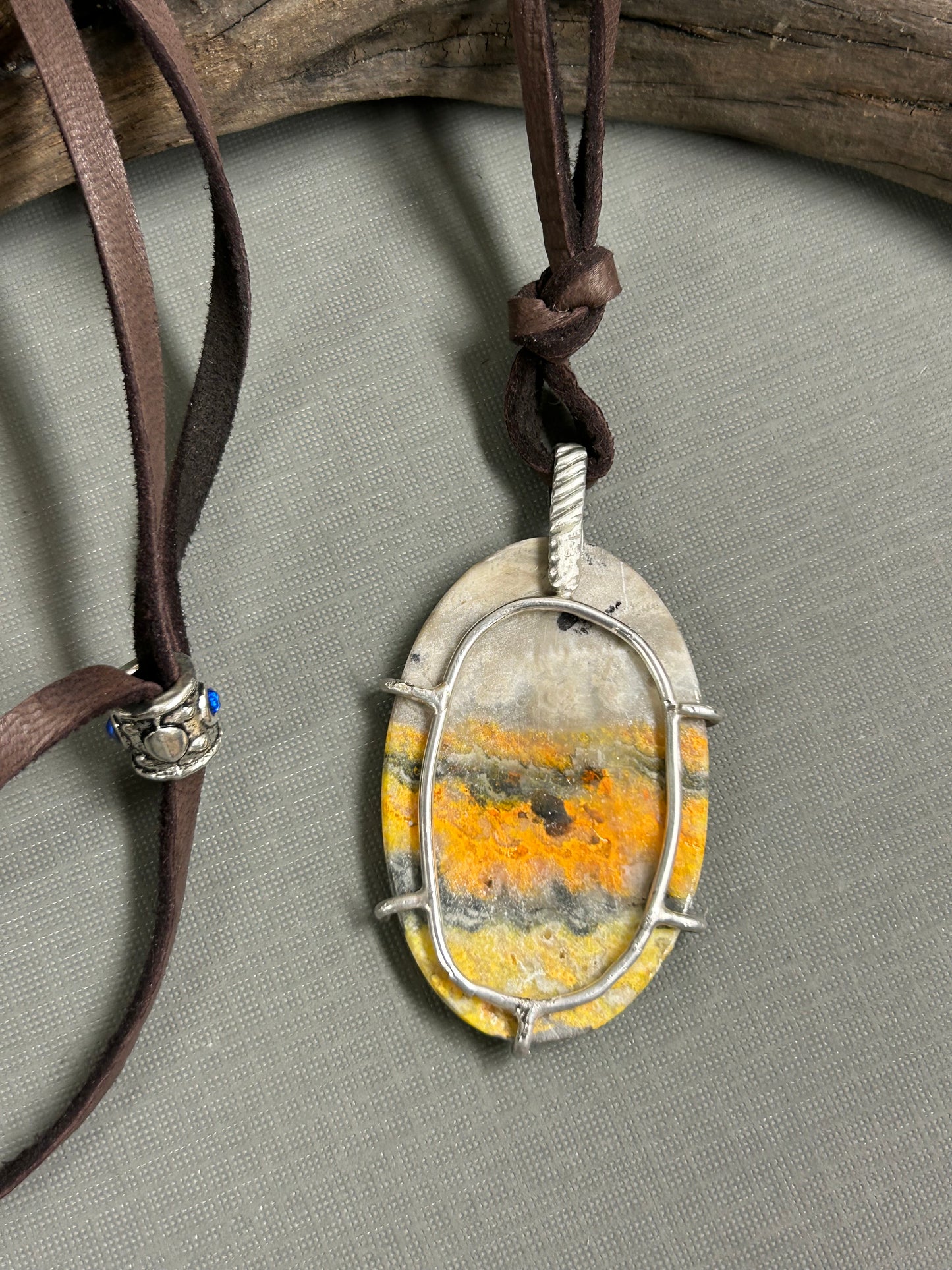 Bumblebee yellow fields necklace