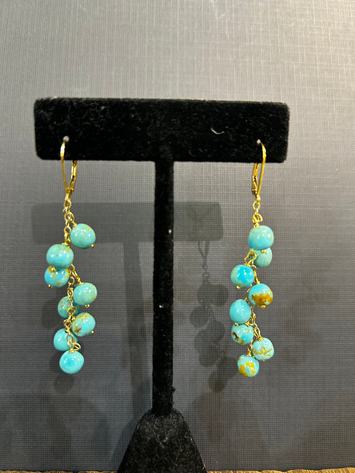 Blue Turquoise Spheres earrings