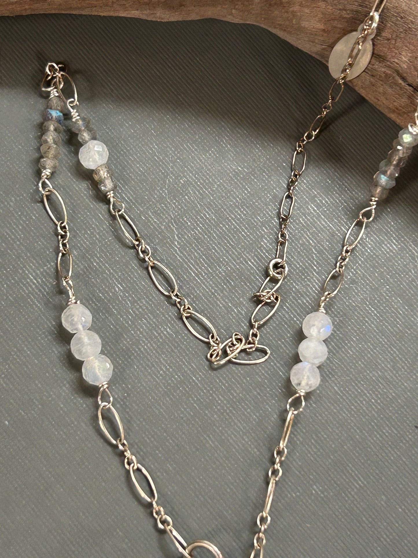 Moss Agate-Underwater scene necklace