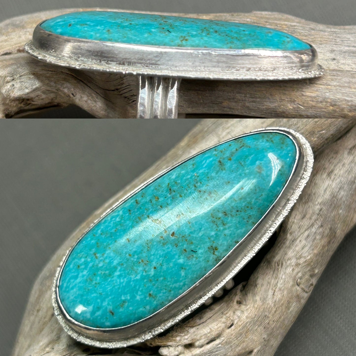 Blue Turquoise silver ring
