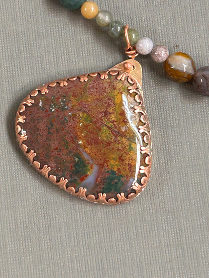 Jasper and Indian Agate necklace