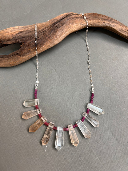 Topaz and Ruby necklace