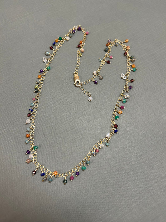 Cluster of gemstones- necklace