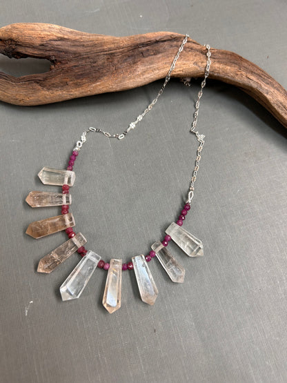 Topaz and Ruby necklace