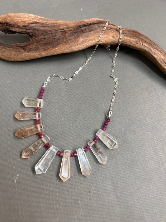 Topaz and Ruby necklace