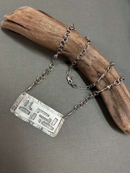 Rustic silver necklace