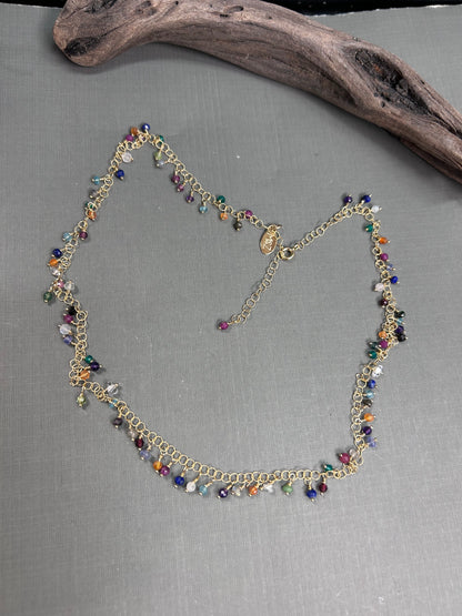 Cluster of gemstones- necklace