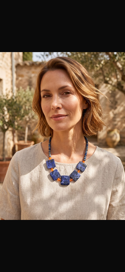 Sodalite and Carnelian necklace
