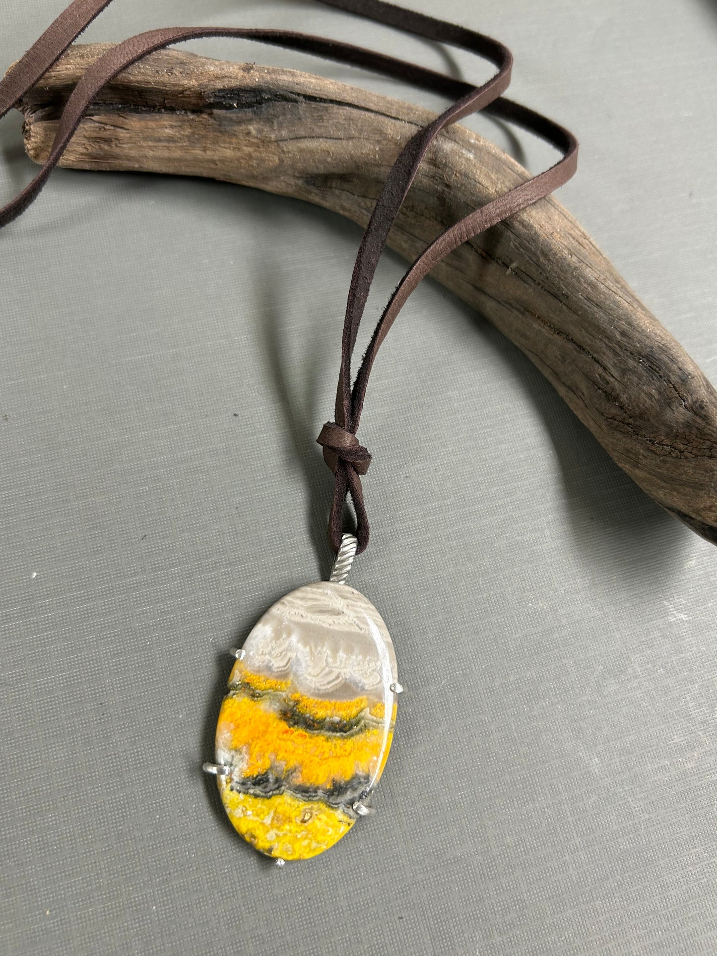 Bumblebee yellow fields necklace