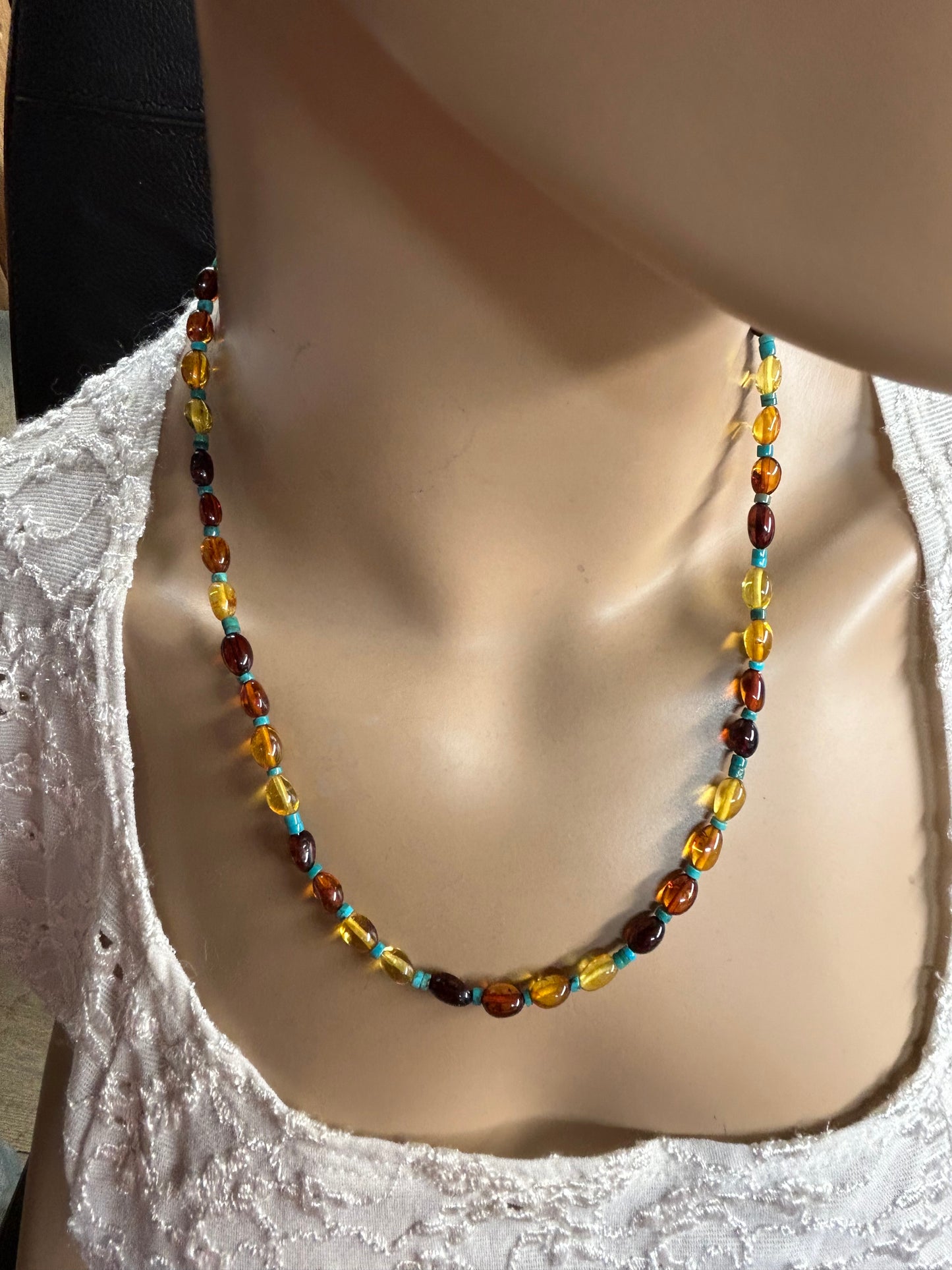 Amber and Turquoise necklace