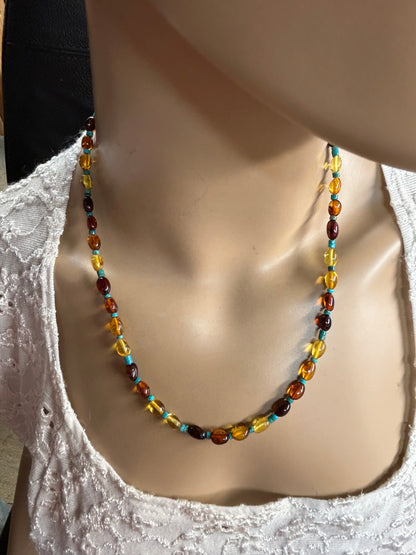 Amber and Turquoise necklace