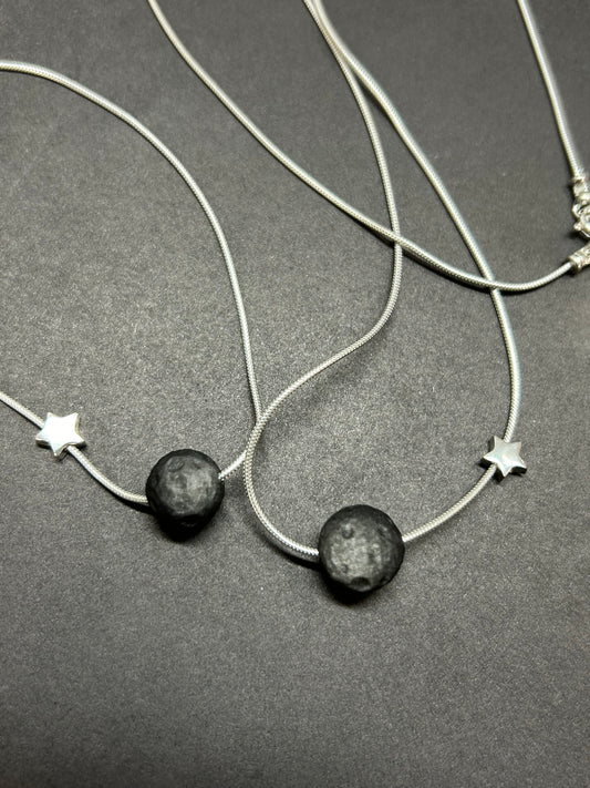 Moon craters and star necklace