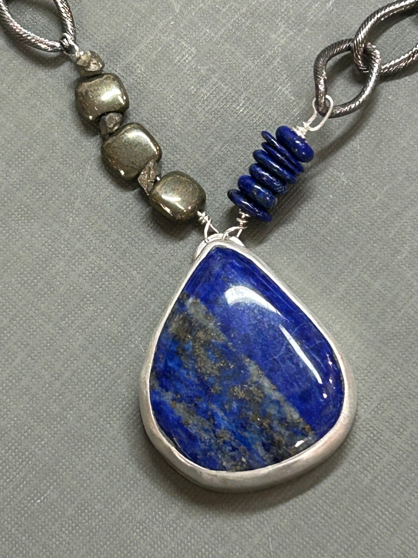 Lapis and Pyrite necklace