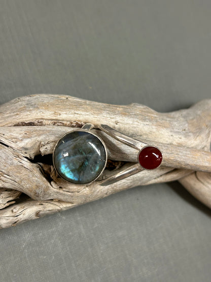 Labradorite statement ring