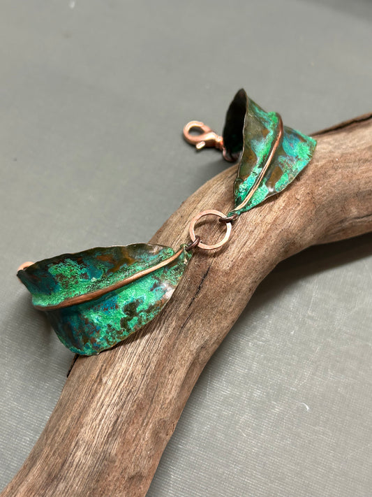 2 leaves turquoise bracelet