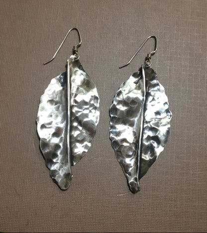Leaves silver earrings