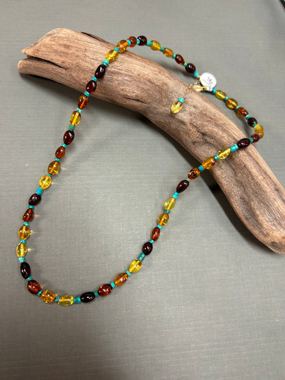 Amber and Turquoise necklace