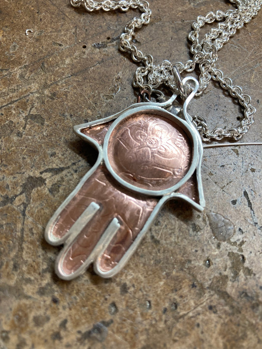 Hamsa Hand necklace- protection from Evil Eye