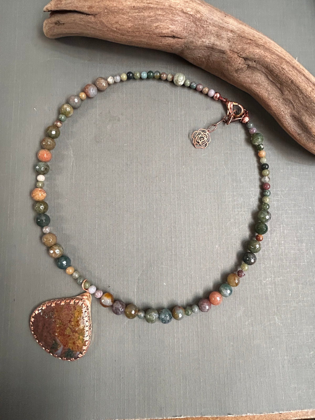 Jasper and Indian Agate necklace
