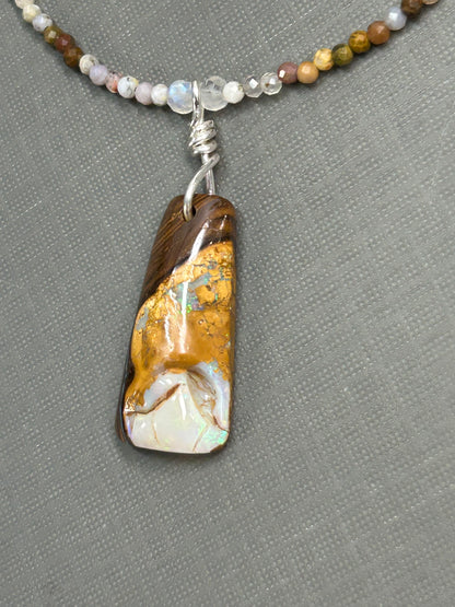 Boulder Opal necklace