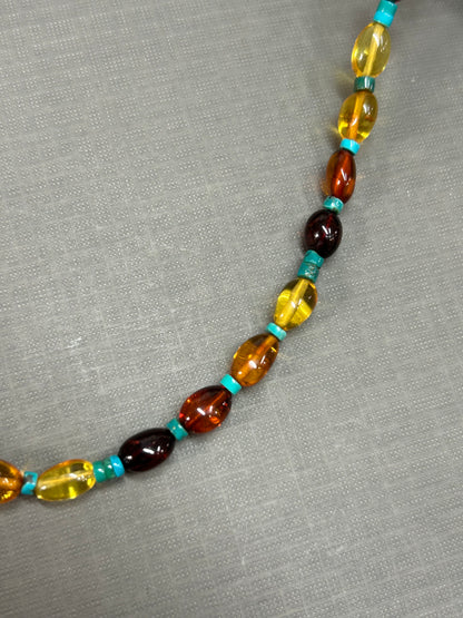 Amber and Turquoise necklace