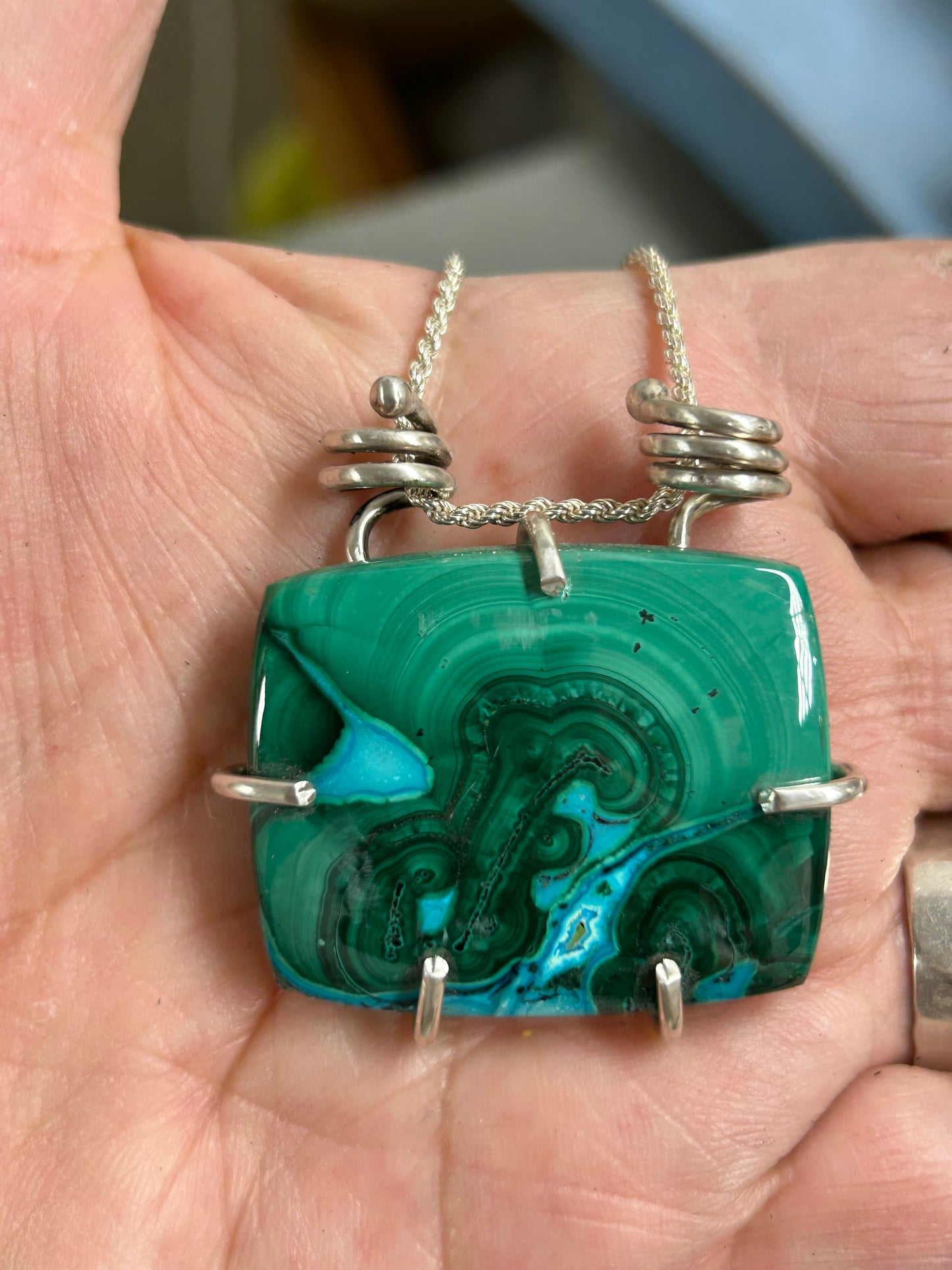 Chrysocolla blue Lakes necklace