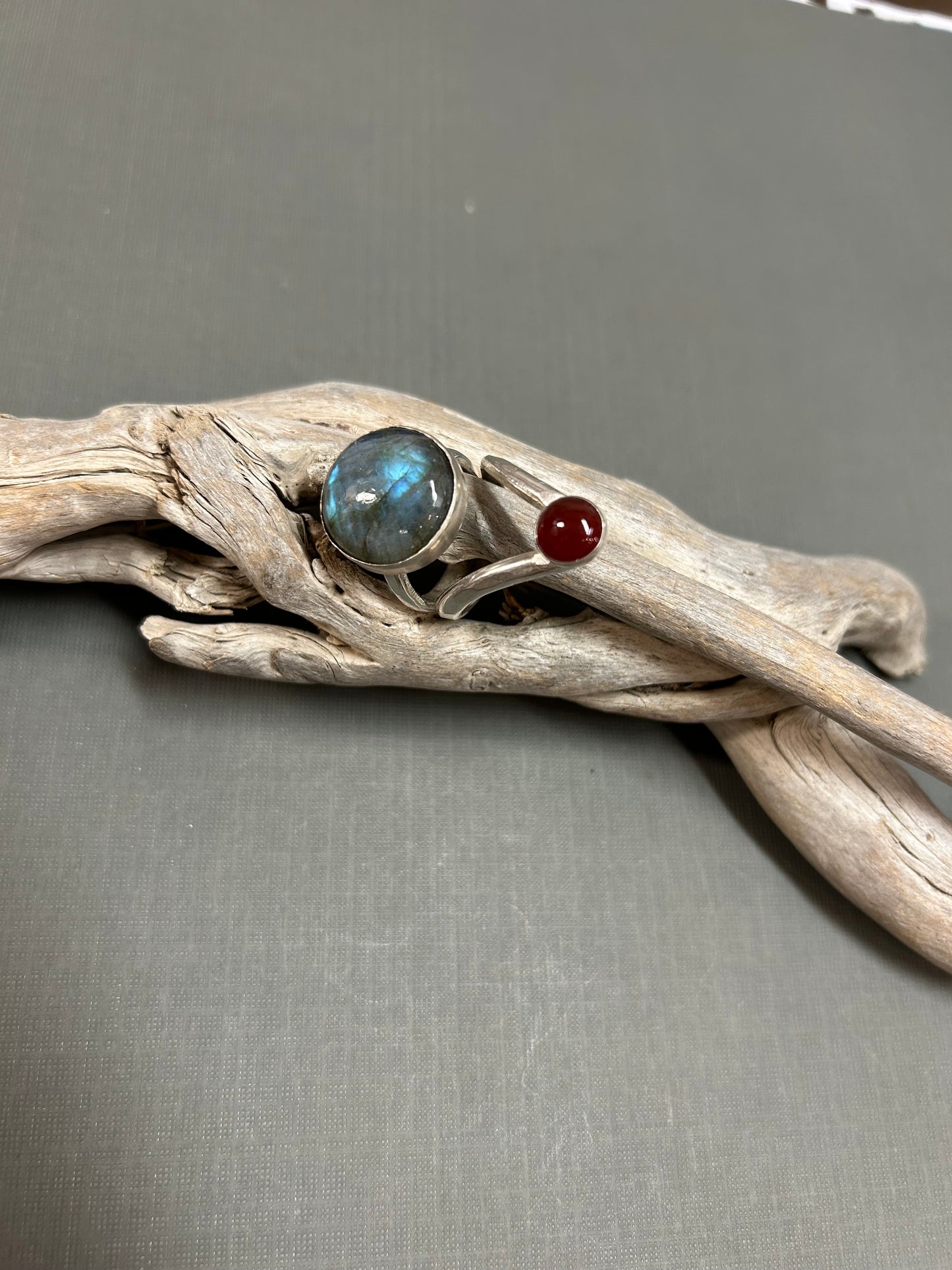 Labradorite statement ring