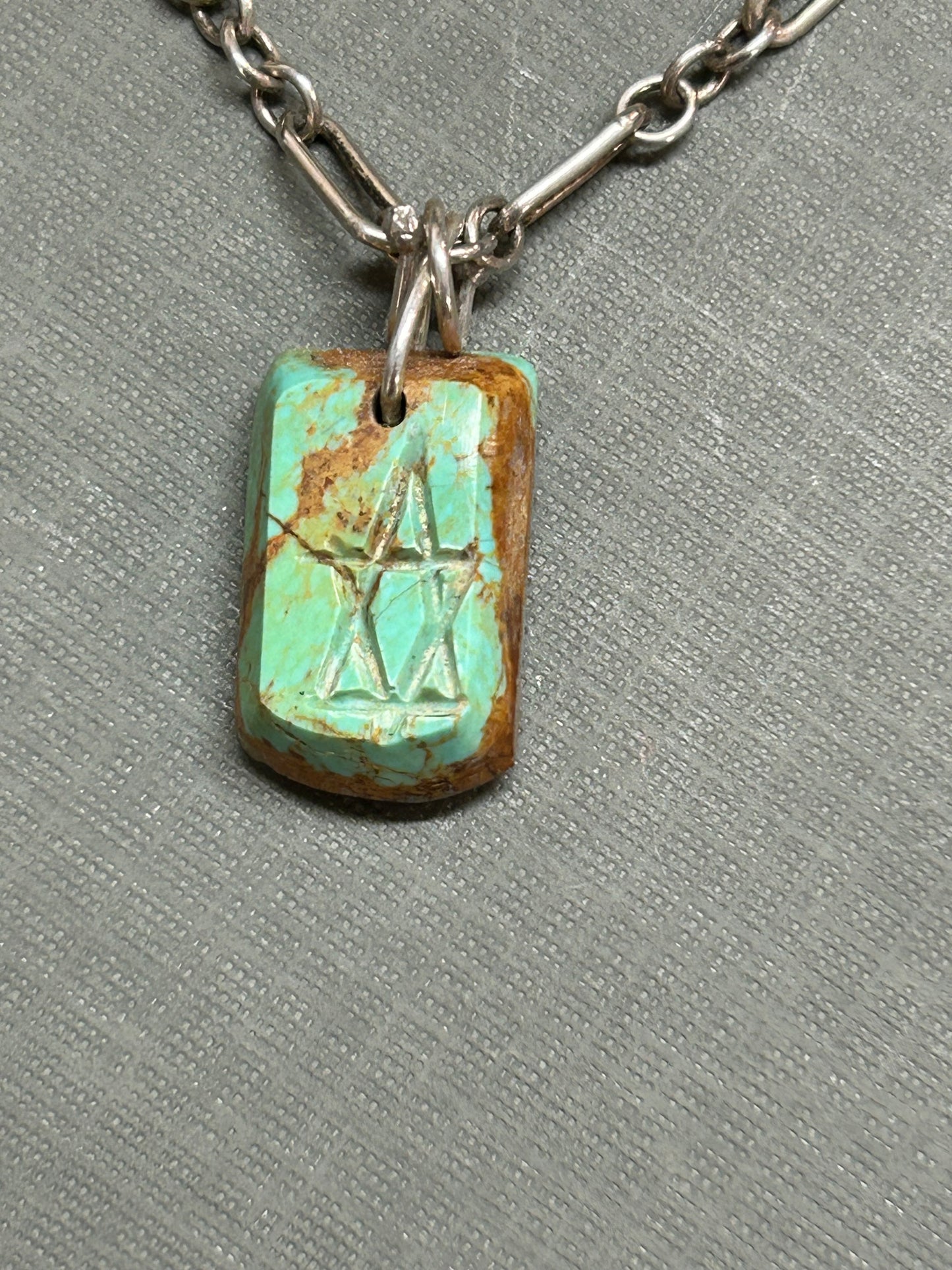 Star of David/Jewish Star on Turquoise necklace