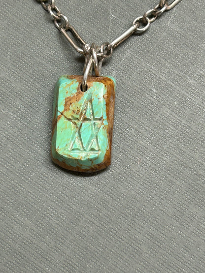 Star of David/Jewish Star on Turquoise necklace