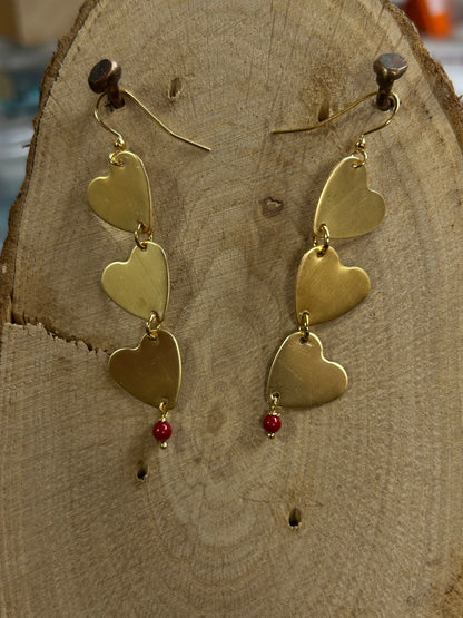 Hearts and more hearts earrings