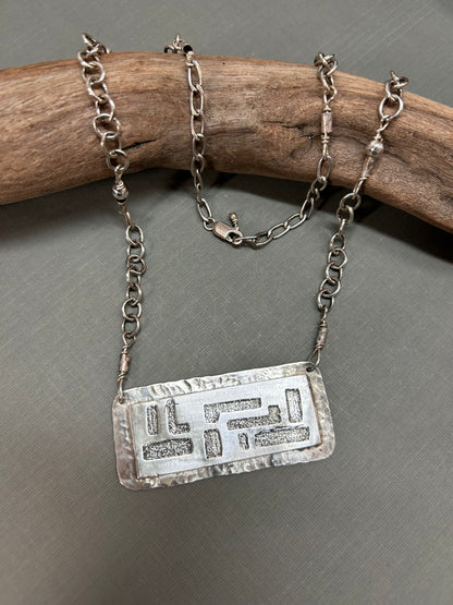Rustic silver necklace